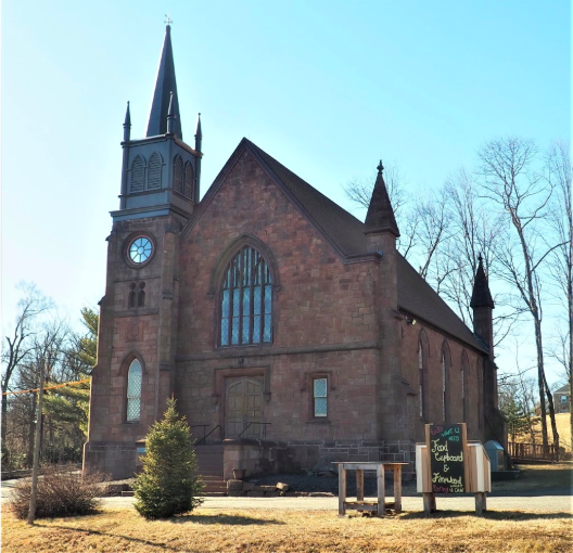 Beam of light: Northford Congregational Church, in Northford